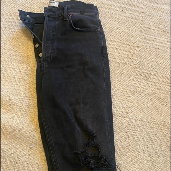 Agolde Nico High Rise Slim Leg Distressed Jean - Picture 7 of 8